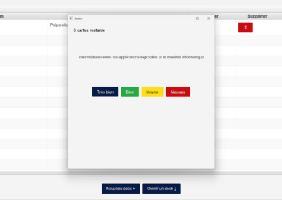 Phase de révision des cartes du projet occicards